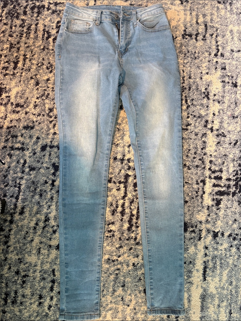 SHEIN Light Blue High-Rise Skinny Jeans